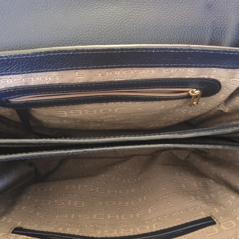 Jorge Bischoff Denim Blue Women's Shoulder Bag - Picture 6 of 13